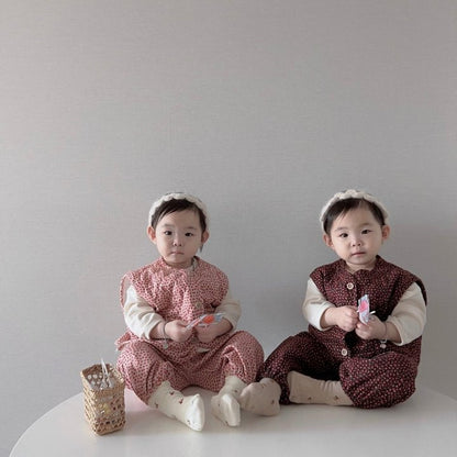 [PRE-ORDER] Floral Vest Bottom Set