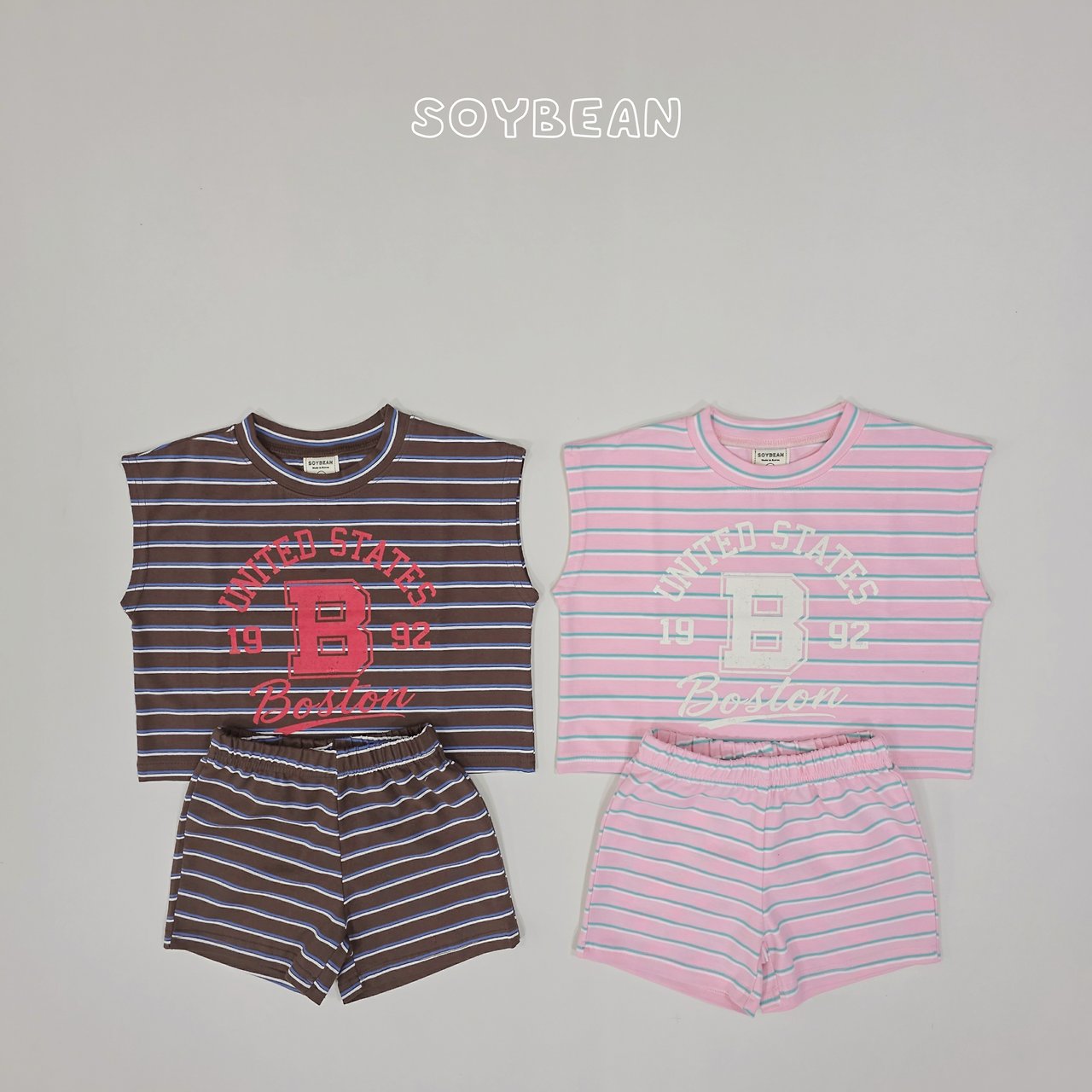 [PRE-ORDER] Boston Stripe Top Bottom Set