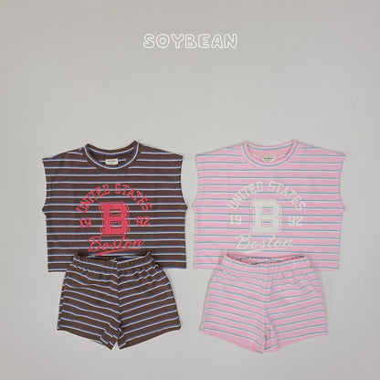 [PRE-ORDER] Boston Stripe Top Bottom Set