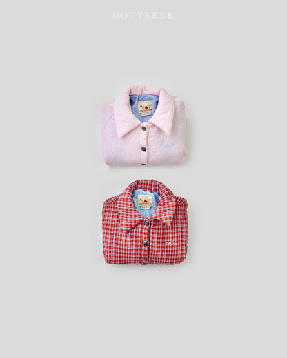 Raphine Padded Jacket [Red Check/S(2-3yr),L(4-5yr)]