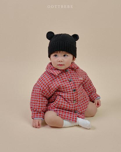 Raphine Padded Jacket [Red Check/S(2-3yr),L(4-5yr)]