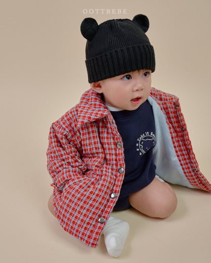Raphine Padded Jacket [Red Check/S(2-3yr),L(4-5yr)]