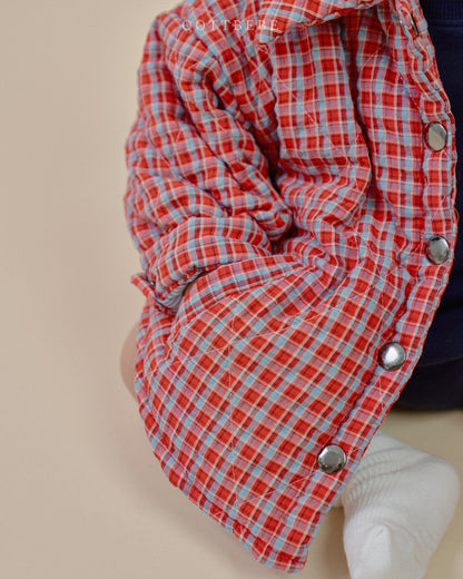Raphine Padded Jacket [Red Check/S(2-3yr),L(4-5yr)]