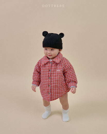 Raphine Padded Jacket [Red Check/S(2-3yr),L(4-5yr)]