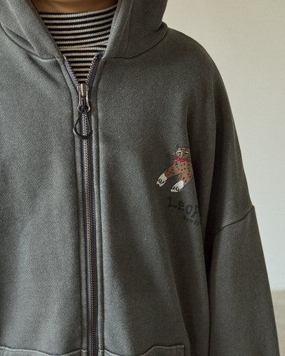 [PRE-ORDER] Leopard Hoodie Zip-Up Jacket