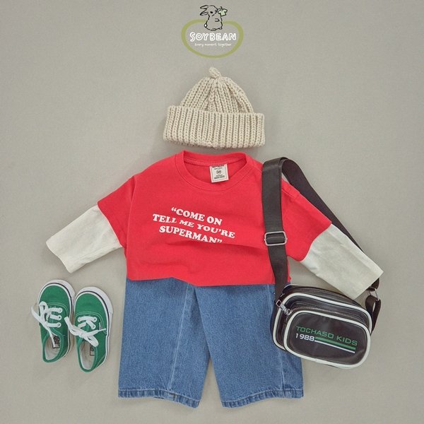 Superman Layered T-Shirts [Red/M(3-4yr)]