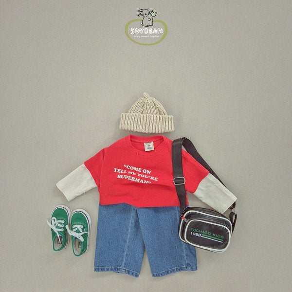 Superman Layered T-Shirts [Red/M(3-4yr)]
