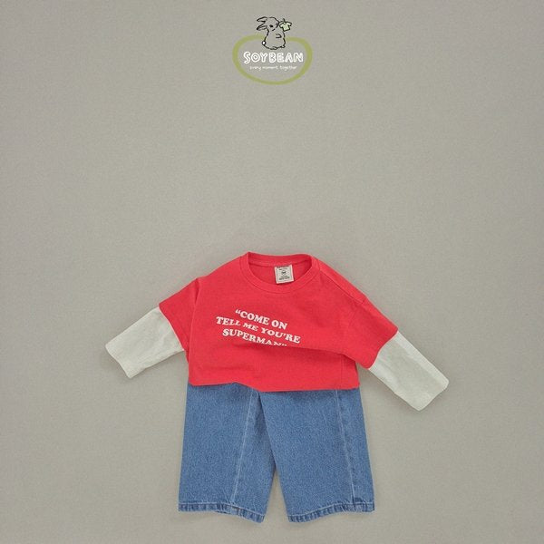 Superman Layered T-Shirts [Red/M(3-4yr)]