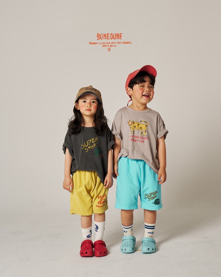 [Bone Oune] Red Cheek Cheetah T-Shirts