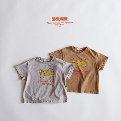 [Bone Oune] Red Cheek Cheetah T-Shirts