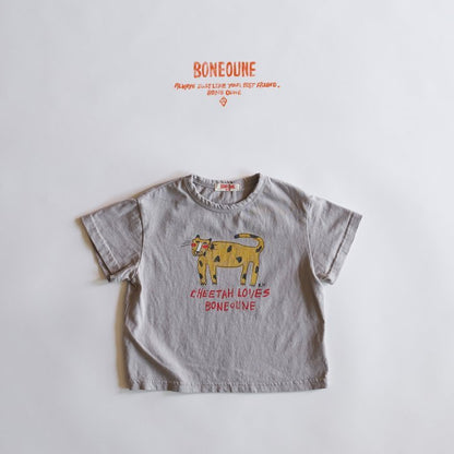 [Bone Oune] Red Cheek Cheetah T-Shirts