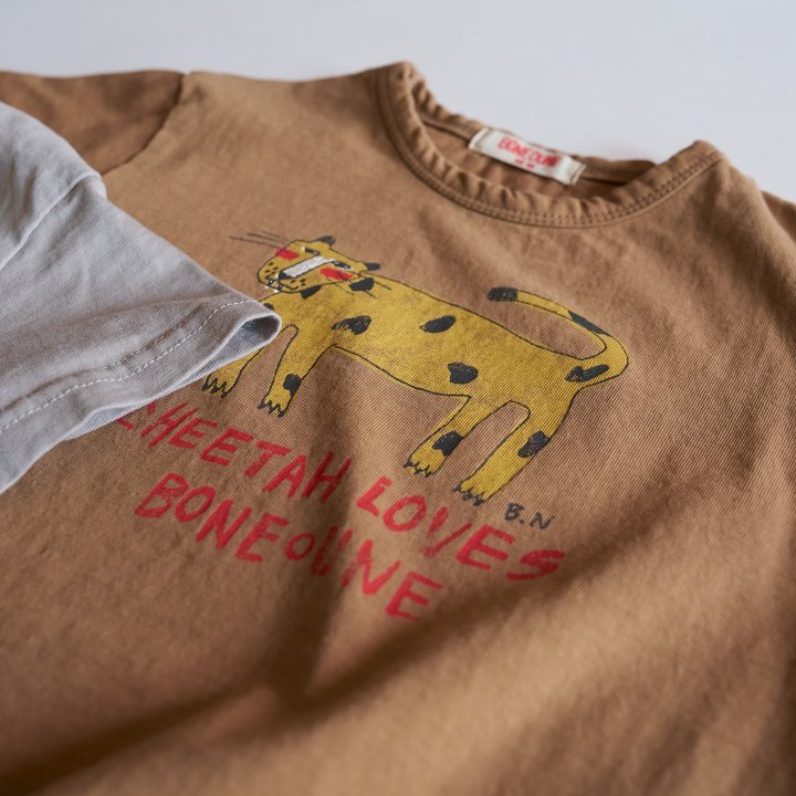 Red Cheek Cheetah T-Shirts [Cocoa/XS(1-2yr)]