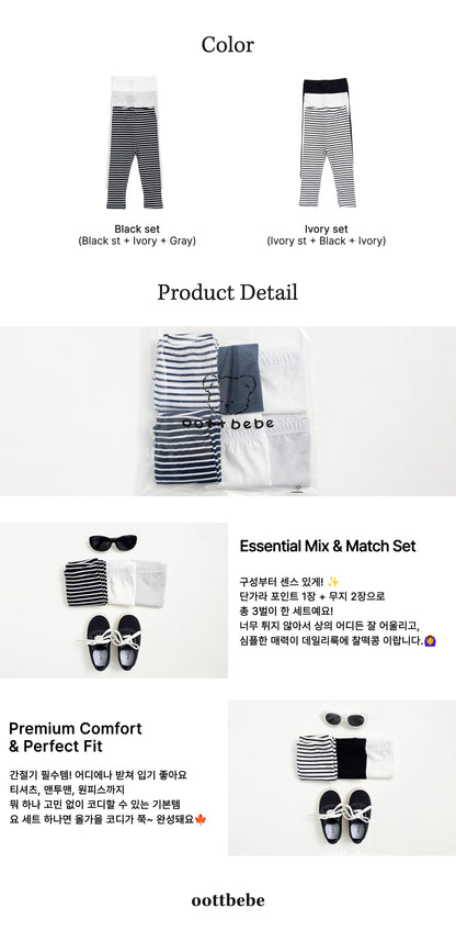 [PRE-ORDER] Simple 1+1+1 Leggings Set