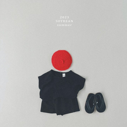 A/C Top Bottom Set [Black/M(3-4yr)]