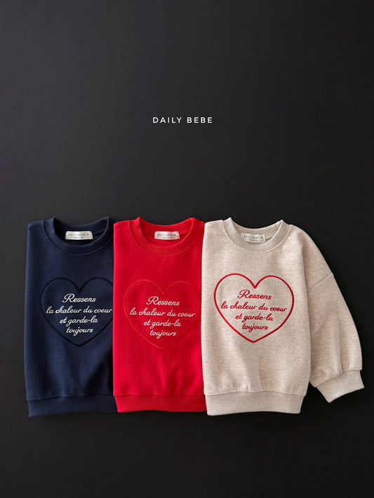 [PRE-ORDER] Heart Embroidery Sweatshirts