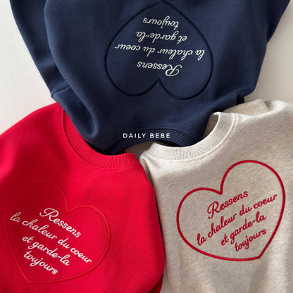 [PRE-ORDER] Heart Embroidery Sweatshirts