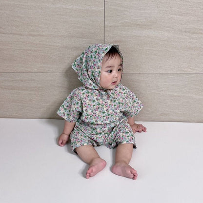 [PRE-ORDER] Floral Body Suit + Bonnet Set
