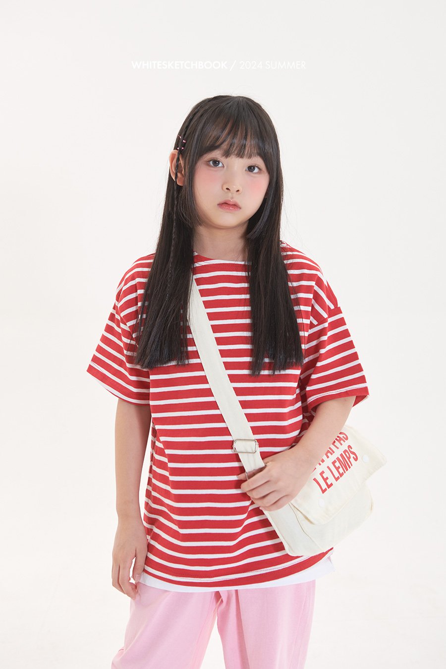 Saint T-Shirts [Ivory-Red/5/S(2-3yr)]