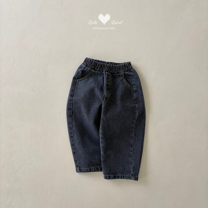 [PRE-ORDER] Wide Curved Denim Pants