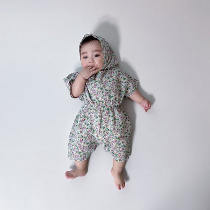 [PRE-ORDER] Floral Body Suit + Bonnet Set