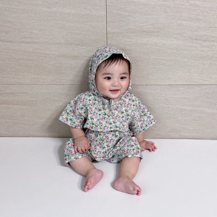 [PRE-ORDER] Floral Body Suit + Bonnet Set