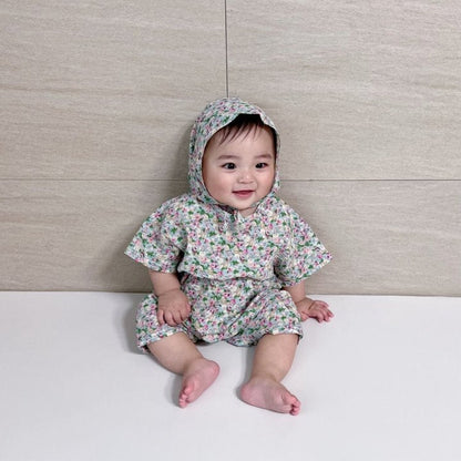 [PRE-ORDER] Floral Body Suit + Bonnet Set