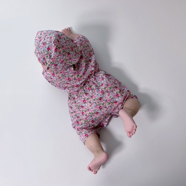 [PRE-ORDER] Floral Body Suit + Bonnet Set