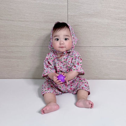 [PRE-ORDER] Floral Body Suit + Bonnet Set