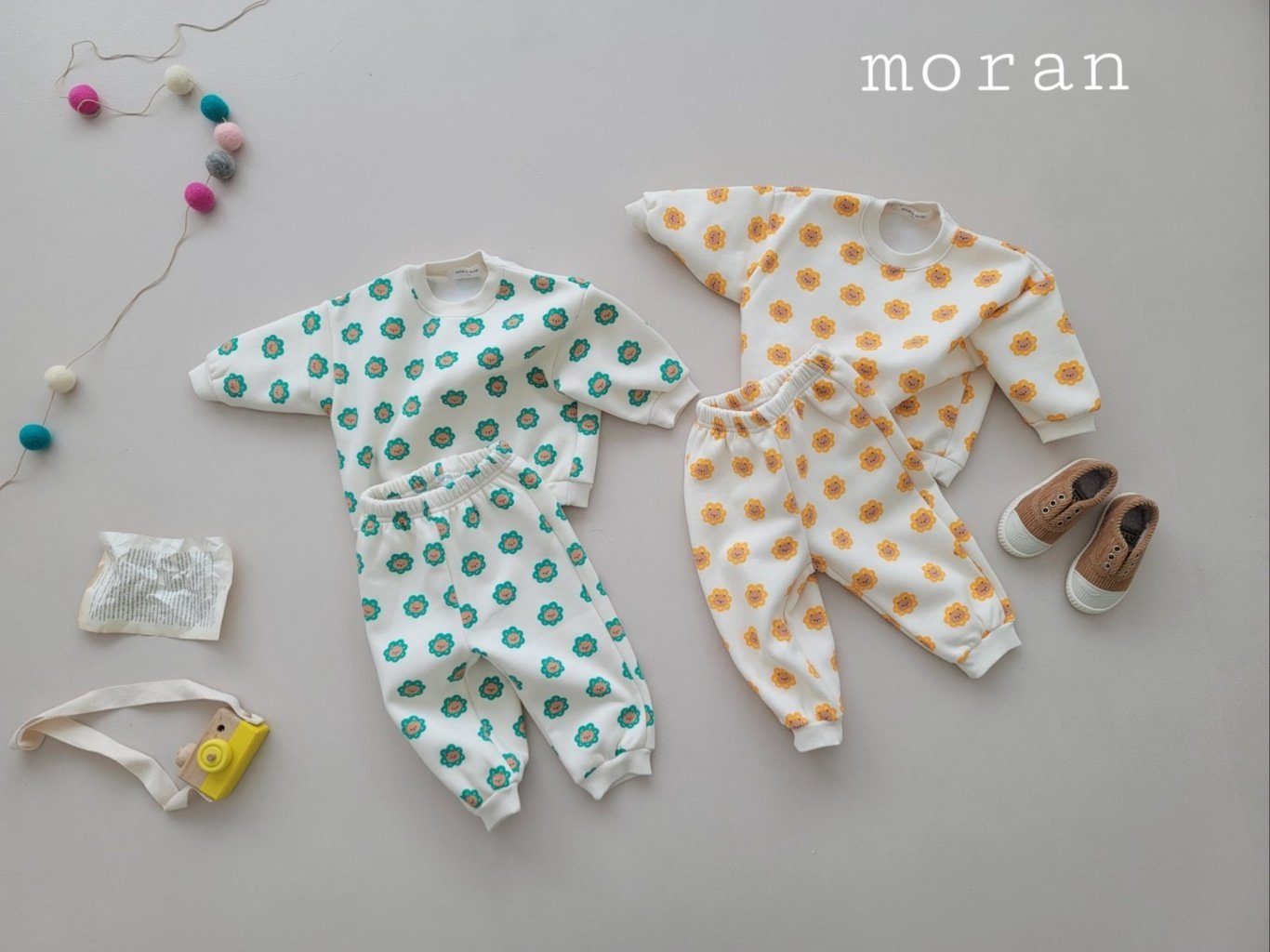 [PRE-ORDER] Bear Flower Top Bottom Set