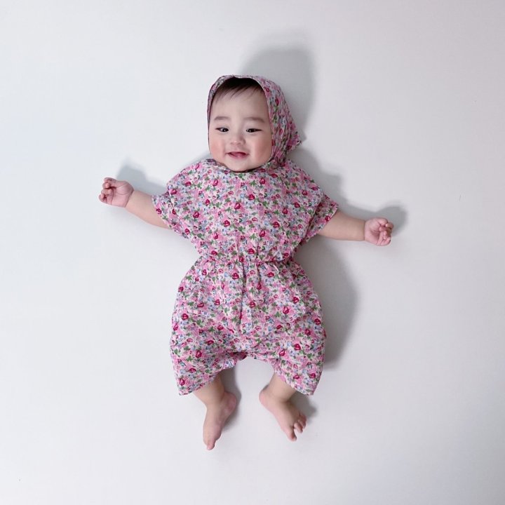 [PRE-ORDER] Floral Body Suit + Bonnet Set