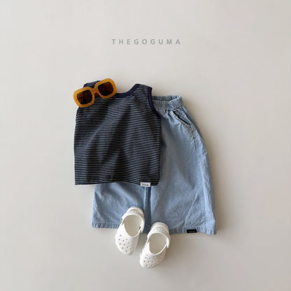 [PRE-ORDER] Petite Stripe Sleeveless T-Shirts