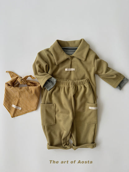 Mulmul Collar T-Shirts [Black/M(1-2yr)]