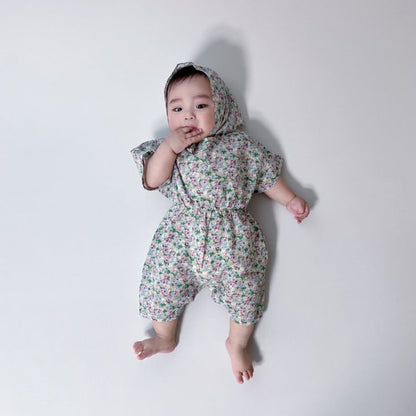 [PRE-ORDER] Floral Body Suit + Bonnet Set