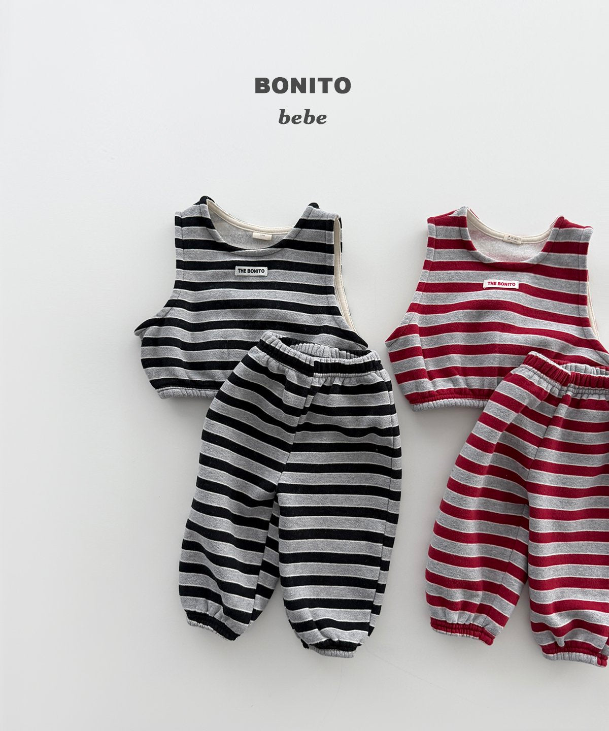 [PRE-ORDER] Baby Stripe Vest Bottom Set