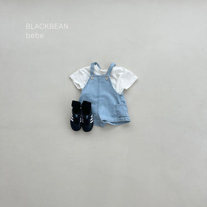 [PRE-ORDER] Pocket Denim Baby Overalls + Top Set