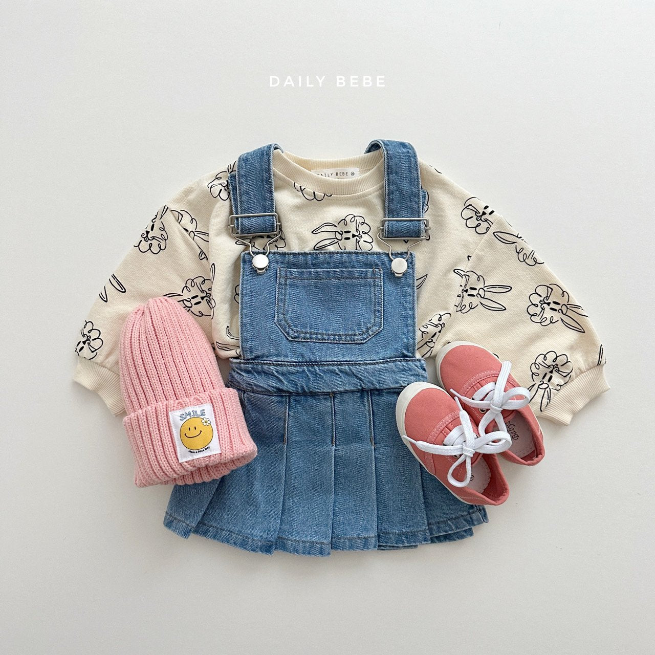 Denim Suspender Skirt [L(4-5yr)]