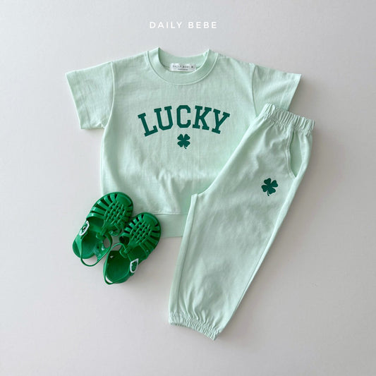 Lucky Top Bottom Set [Mint/S(2-3yr)]