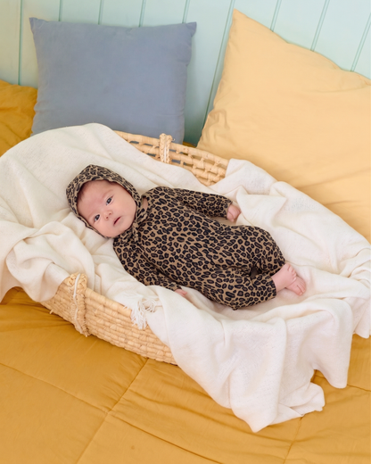 [PRE-ORDER] Little Leopard Body Suit + Bonnet Set