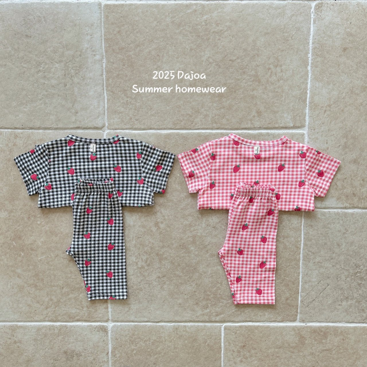 [PRE-ORDER] Check Strawberry Home Wear Set