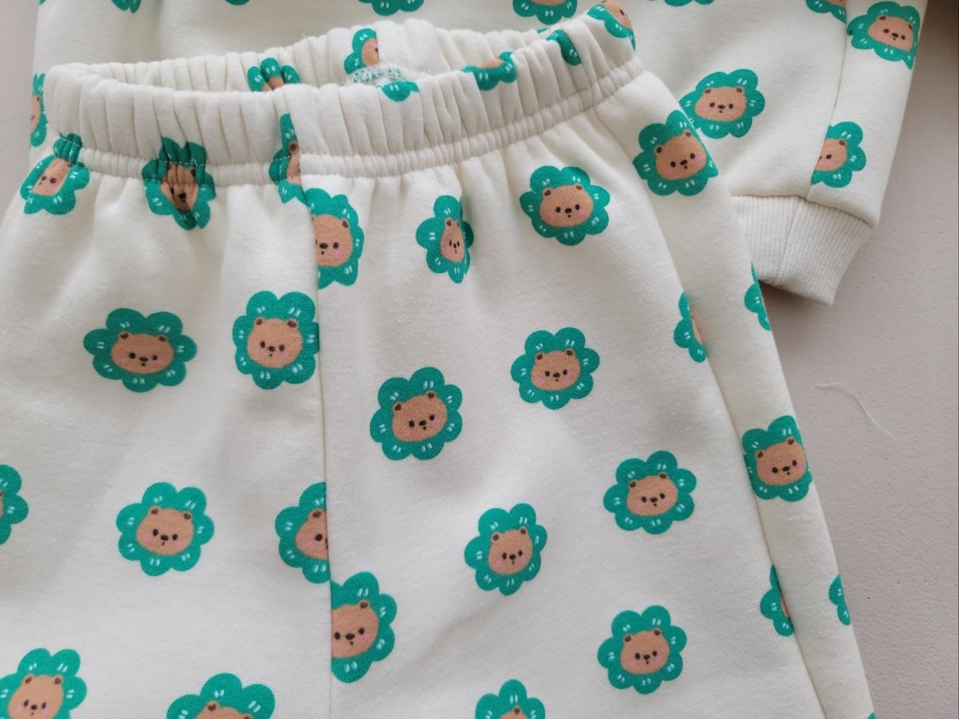 [PRE-ORDER] Bear Flower Top Bottom Set