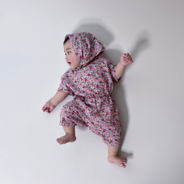 [PRE-ORDER] Floral Body Suit + Bonnet Set
