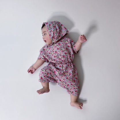 [PRE-ORDER] Floral Body Suit + Bonnet Set