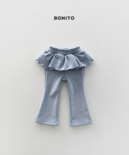 [PRE-ORDER] Velour Frill Boot-Cut Pants