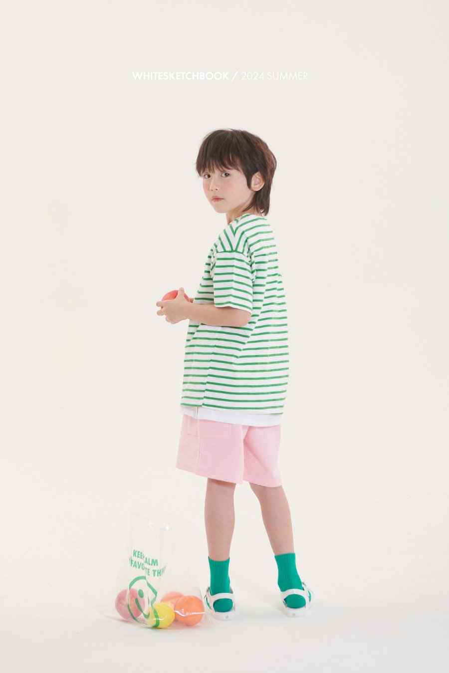 Saint T-Shirts [Ivory-Red/5/S(2-3yr)]