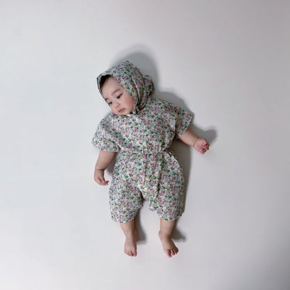 [PRE-ORDER] Floral Body Suit + Bonnet Set