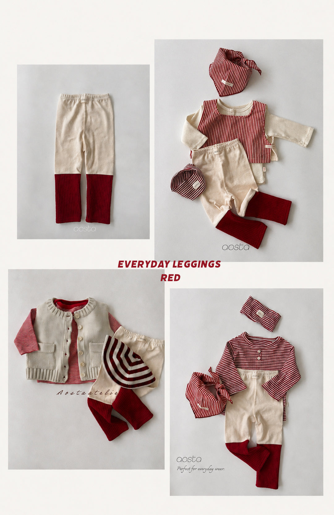 Every Day Leggings [Red/L(2-3yr)]