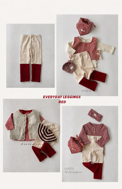 Every Day Leggings [Red/L(2-3yr)]