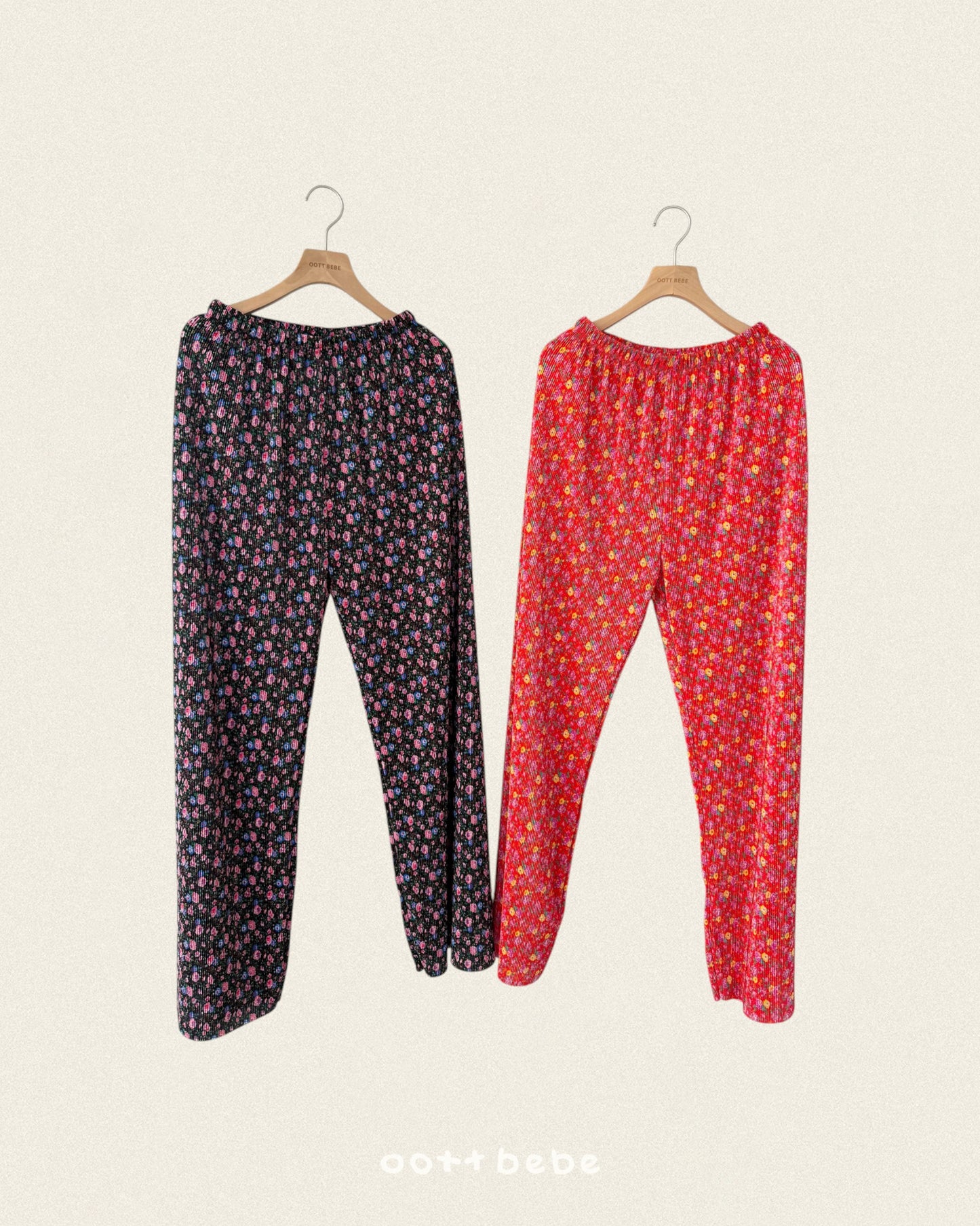 [PRE-ORDER] Flower Pleats Mom Pants