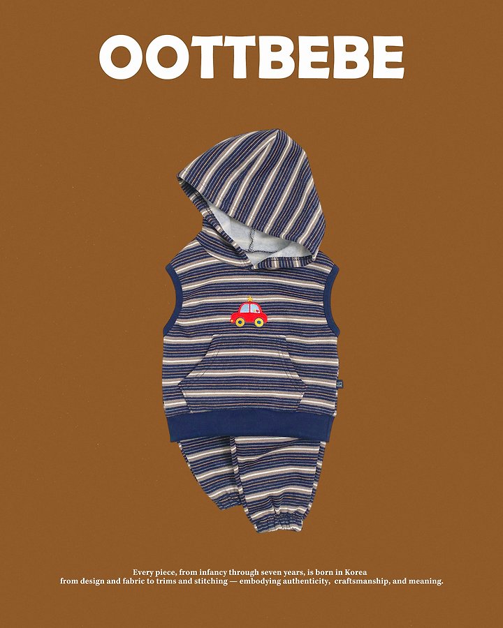 [PRE-ORDER] Little Car Vest Bottom Set