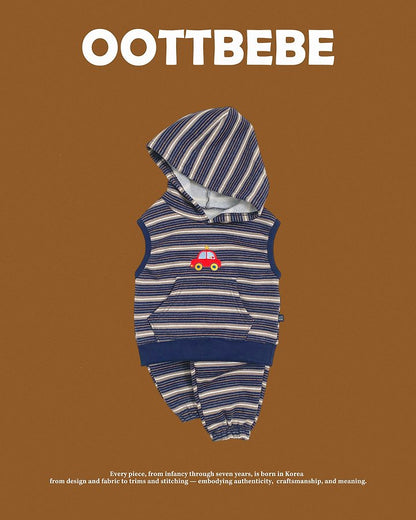 [PRE-ORDER] Little Car Vest Bottom Set